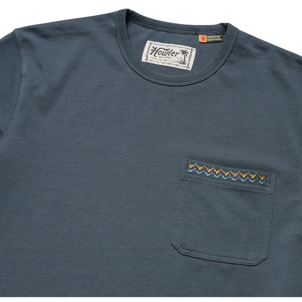 Howler Brothers Men's S Spectrum Pocket T-Shirt Pull Over Dark Slate NWT